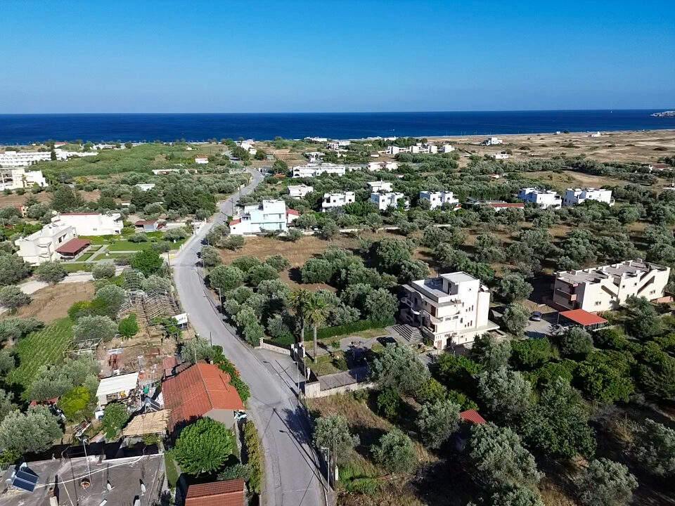 Aerial view of Afandou with the sea, near Casa Avgeri Rhodes